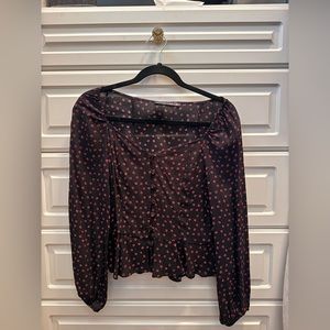 Abercrombie & Fitch Floral Peplum Top